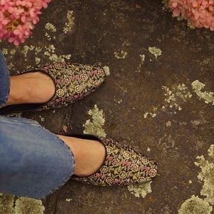 Doen Wren mules floral satin brocade EUR 38/US 7.5